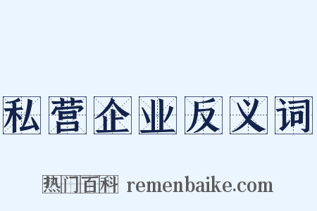 私营企业反义词是什么意思的图片